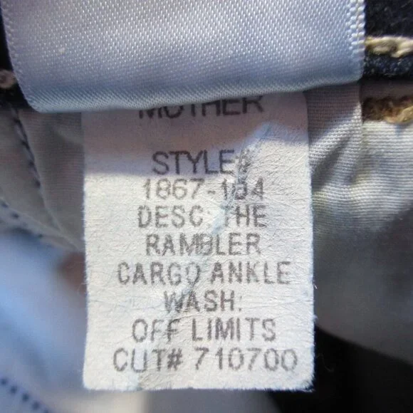 NWT Mother The Rambler Cargo Ankle in Off Limits Stretch Crop Jeans 28